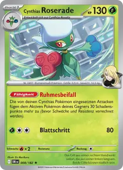 Pokémon-Karte Cynthias Roserade 008/182