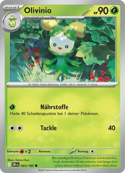 Pokémon-Karte Olivinio 022/182
