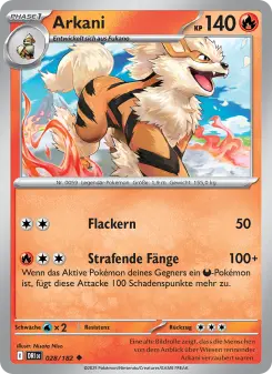 Pokémon-Karte Arkani 028/182