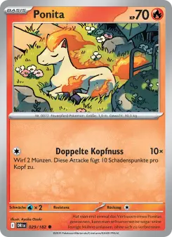 Pokémon-Karte Ponita 029/182