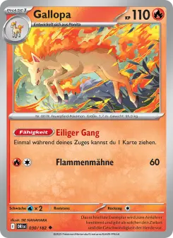 Pokémon-Karte Gallopa 030/182