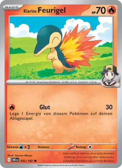 Pokémon-Karte Klarins Feurigel 032/182