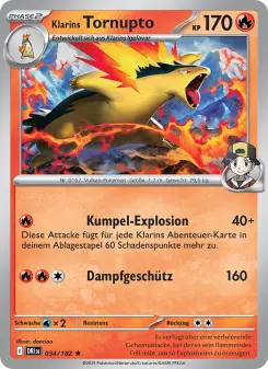 Pokémon-Karte Klarins Tornupto 034/182