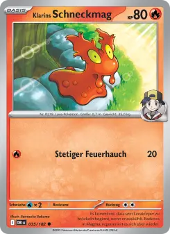 Pokémon-Karte Klarins Schneckmag 035/182