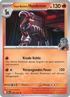 Pokémon-Karte Team Rockets Hundemon 038/182
