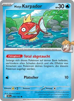 Pokémon-Karte Mistys Karpador 048/182