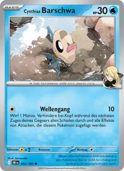 Pokémon-Karte Cynthias Barschwa 052/182