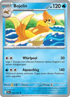 Pokémon-Karte Bojelin 058/182
