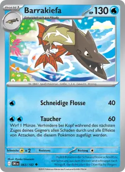 Pokémon-Karte Barrakiefa 063/182
