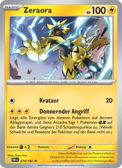 Pokémon-Karte Zeraora 078/182