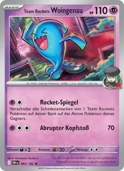 Pokémon-Karte Team Rockets Woingenau 082/182