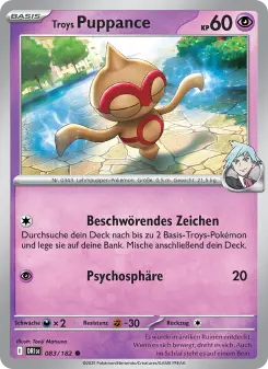 Pokémon-Karte Troys Puppance 083/182
