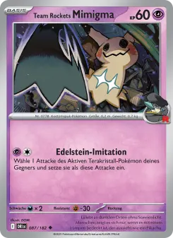 Pokémon-Karte Team Rockets Mimigma 087/182