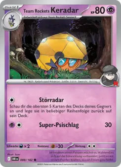 Pokémon-Karte Team Rockets Keradar 088/182
