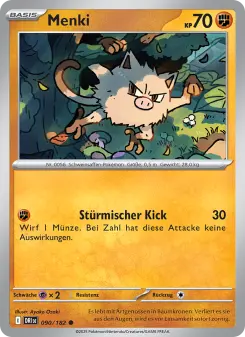 Pokémon-Karte Menki 090/182