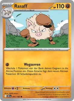 Pokémon-Karte Rasaff 091/182