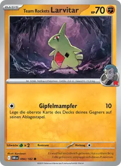 Pokémon-Karte Team Rockets Larvitar 094/182