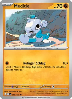 Pokémon-Karte Meditie 099/182
