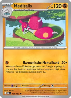 Pokémon-Karte Meditalis 100/182