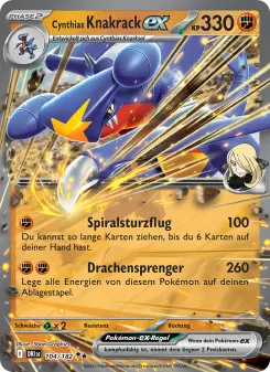 Pokémon-Karte Cynthias Knakrack-ex 104/182