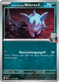 Pokémon-Karte Team Rockets Nidoran♀ 114/182