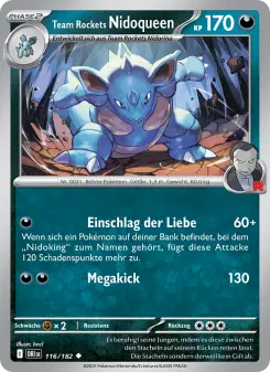 Pokémon-Karte Team Rockets Nidoqueen 116/182