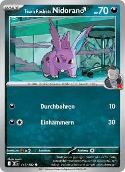 Pokémon-Karte Team Rockets Nidoran♂ 117/182