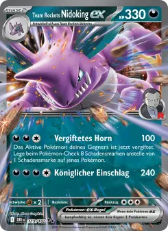 Pokémon-Karte Team Rockets Nidoking-ex 119/182