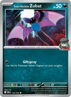 Pokémon-Karte Team Rockets Zubat 120/182