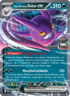 Pokémon-Karte Team Rockets Iksbat-ex 122/182