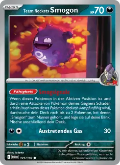 Pokémon-Karte Team Rockets Smogon 125/182