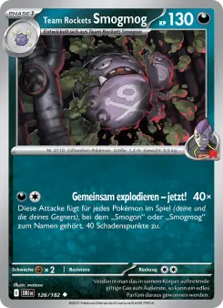 Pokémon-Karte Team Rockets Smogmog 126/182