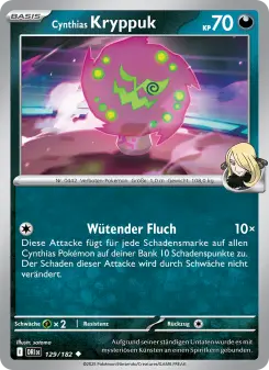 Pokémon-Karte Cynthias Kryppuk 129/182