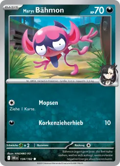 Pokémon-Karte Marys Bähmon 134/182