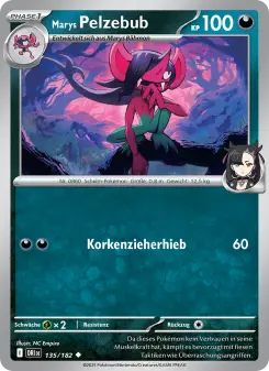 Pokémon-Karte Marys Pelzebub 135/182