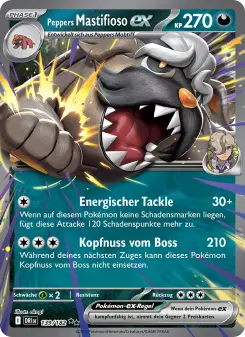 Pokémon-Karte Peppers Mastifioso-ex 139/182
