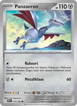Pokémon-Karte Panzaeron 141/182