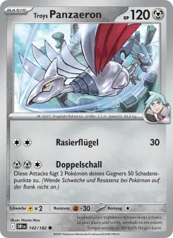 Pokémon-Karte Troys Panzaeron 142/182