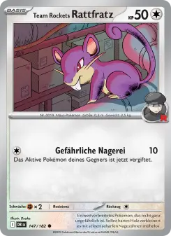 Pokémon-Karte Team Rockets Rattfratz 147/182