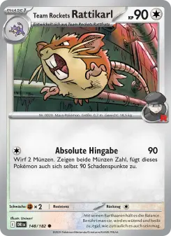 Pokémon-Karte Team Rockets Rattikarl 148/182