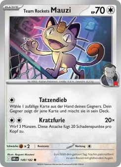 Pokémon-Karte Team Rockets Mauzi 149/182