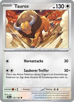 Pokémon-Karte Tauros 152/182