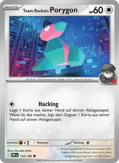 Pokémon-Karte Team Rockets Porygon 153/182