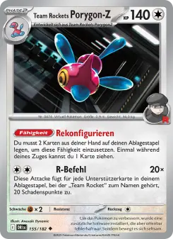 Pokémon-Karte Team Rockets Porygon-Z 155/182