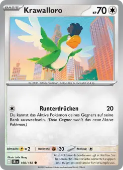 Pokémon-Karte Krawalloro 160/182