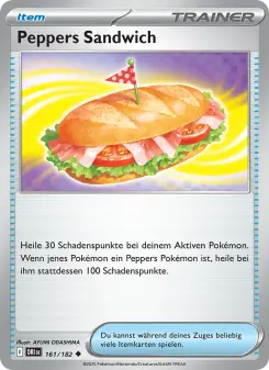 Pokémon-Karte Peppers Sandwich 161/182