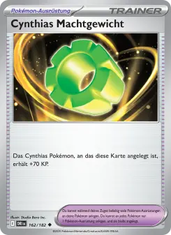 Pokémon-Karte Cynthias Machtgewicht 162/182