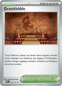 Pokémon-Karte Granithöhle 166/182