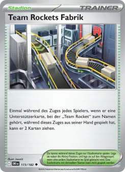 Pokémon-Karte Team Rockets Fabrik 173/182