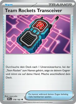 Pokémon-Karte Team Rockets Transceiver 178/182